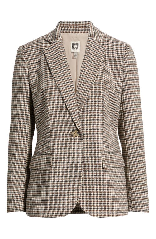 Anne Klein Anne Klein Plaid One-Button Blazer