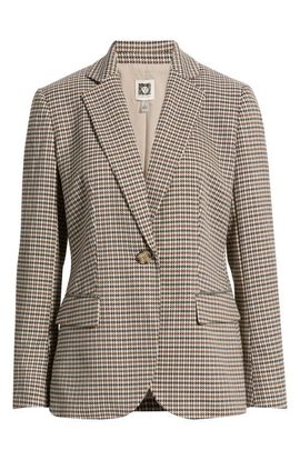 Anne Klein Anne Klein Plaid One-Button Blazer