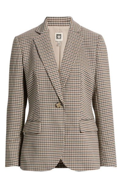 Anne Klein Anne Klein Plaid One-Button Blazer
