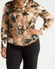 Anne Klein Anne Klein Pleated Front V-Neck Long Sleeve Top - 1