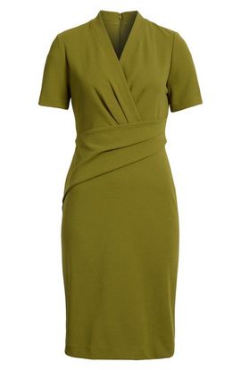 Anne Klein Anne Klein Pleated Scuba Crepe Dress