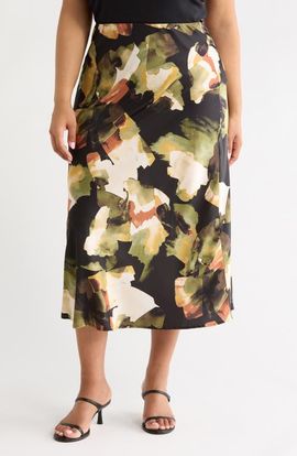 Anne Klein Anne Klein Print Flare Maxi Skirt