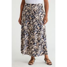Anne Klein Anne Klein Print Pull-On Bias Flared Skirt