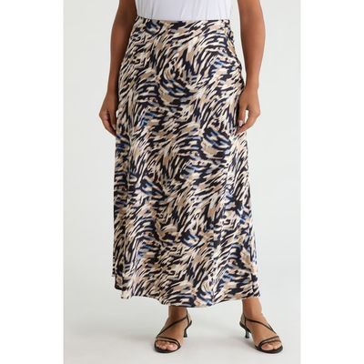 Anne Klein Anne Klein Print Pull-On Bias Flared Skirt