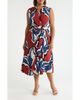 Anne Klein Anne Klein Print Surplice Midi Dress - 1