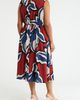 Anne Klein Anne Klein Print Surplice Midi Dress - 2