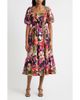 Anne Klein Anne Klein Puff Sleeve Smocked Bodice Cotton Sundress - 1