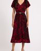 Anne Klein Anne Klein Puff Sleeve Velvet Burnout Midi Dress - 1