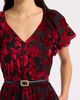 Anne Klein Anne Klein Puff Sleeve Velvet Burnout Midi Dress - 4