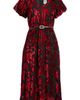 Anne Klein Anne Klein Puff Sleeve Velvet Burnout Midi Dress - 5