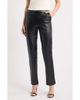 Anne Klein Anne Klein Pull On Faux Leather Straight Leg Pants - 1