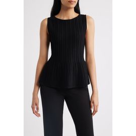 Anne Klein Anne Klein Rib Peplum Tank