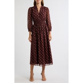 Anne Klein Anne Klein Ruffle Neck Midi Dress
