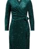 Anne Klein Anne Klein Sequin Long Sleeve Wrap Dress - 5
