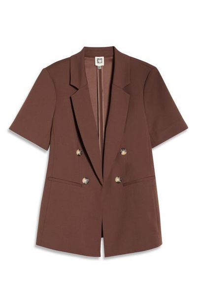 Anne Klein Anne Klein Short Sleeve Double Breasted Blazer