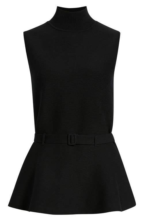 Anne Klein Anne Klein Sleeveless Belted Peplum Sweater