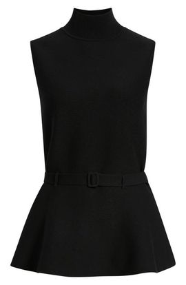 Anne Klein Anne Klein Sleeveless Belted Peplum Sweater