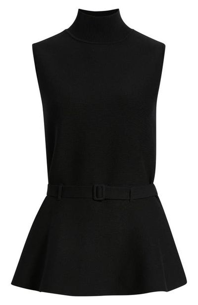 Anne Klein Anne Klein Sleeveless Belted Peplum Sweater