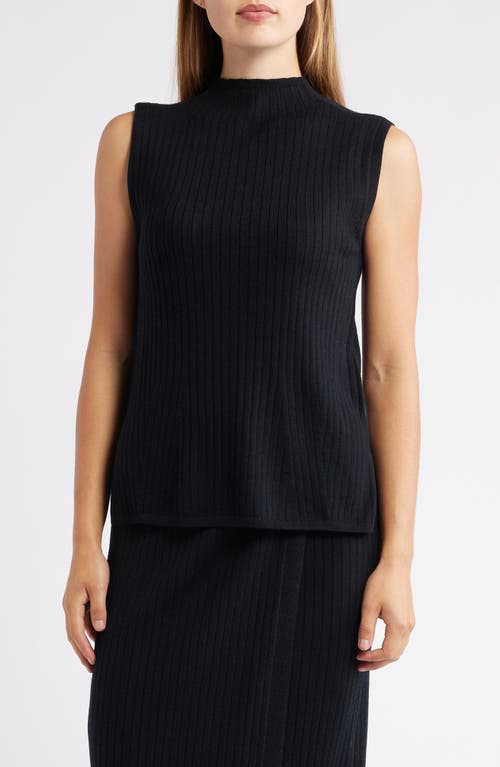 Anne Klein Anne Klein Sleeveless Wool Mock Neck Sweater