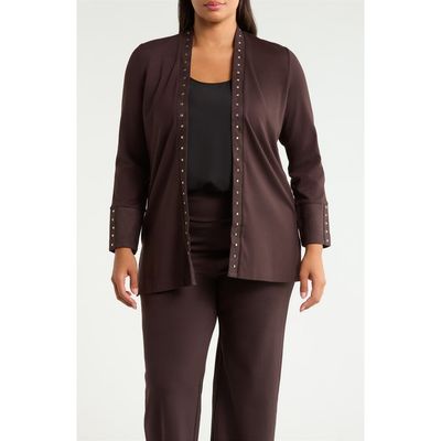 Anne Klein Anne Klein Studded Open Front Cardigan