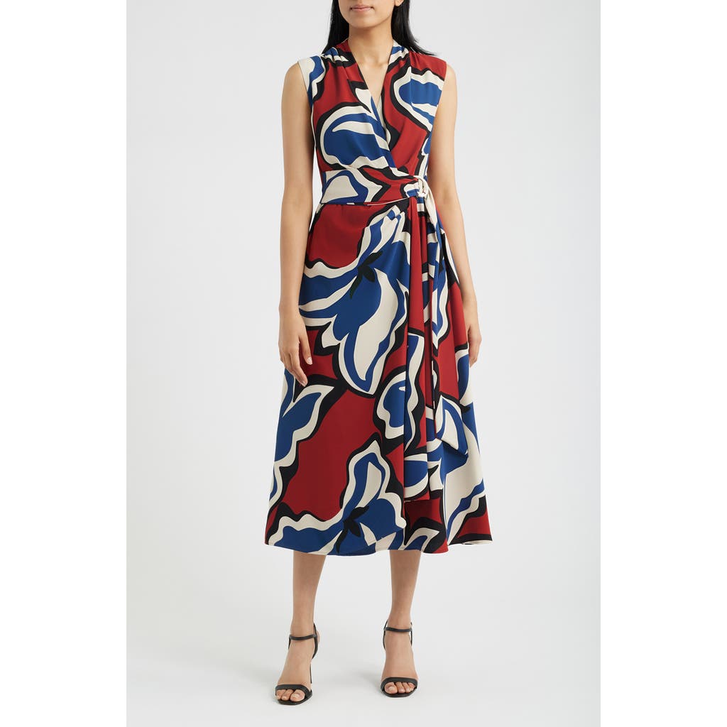 Anne Klein Anne Klein Surplice Wrap Midi Dress