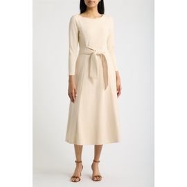 Anne Klein Anne Klein Tie Waist Scuba Crepe Midi Dress