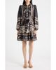 Anne Klein Anne Klein Tiered Paisley Print Shirtdress - 1
