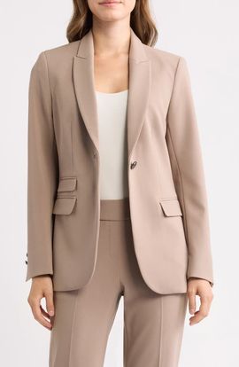 Anne Klein Anne Klein Triple Pocket One-Button Blazer
