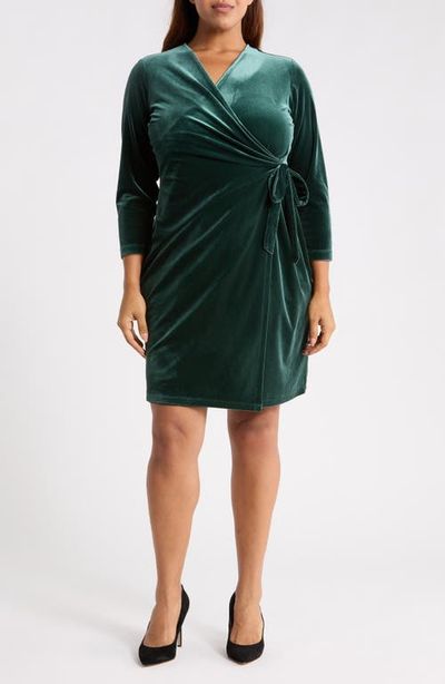 Anne Klein Anne Klein Velvet Wrap Dress