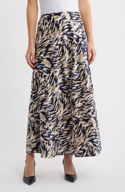 Anne Klein Anne Klein Zebra Print Bias Cut Skirt