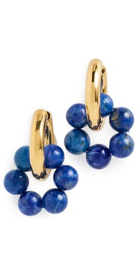 Anni Lu Anni Lu Deep Blue Hoops Golden Lapis One