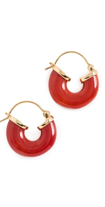 Anni Lu Anni Lu Petit Swell Hoops Bright Red One