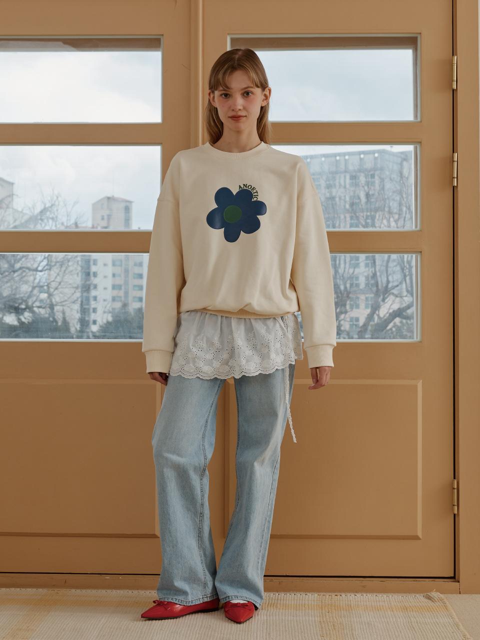 ANOETIC APRON LACE WRAP SKIRT [WHITE]