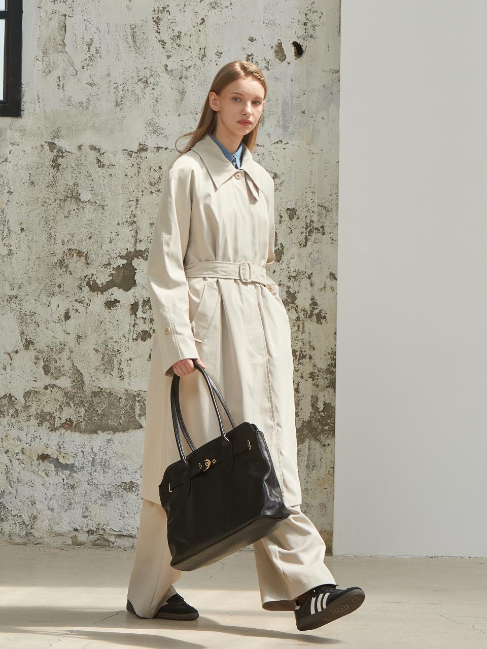 ANOETIC CLASSIC BELT SHOPPER BAG_BLACK