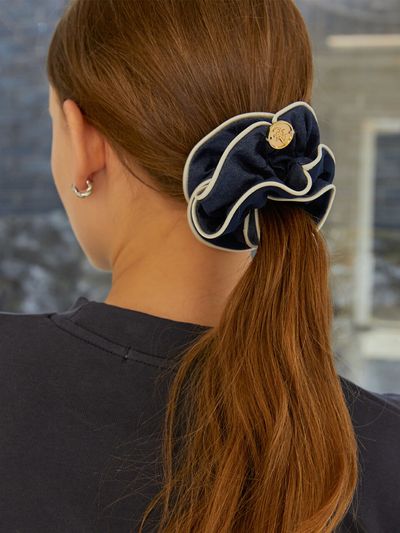 ANOETIC Classic Denim Scrunchie_Navy