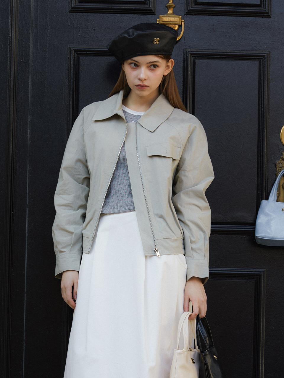 ANOETIC Cotton Blouson Jacket - Khaki