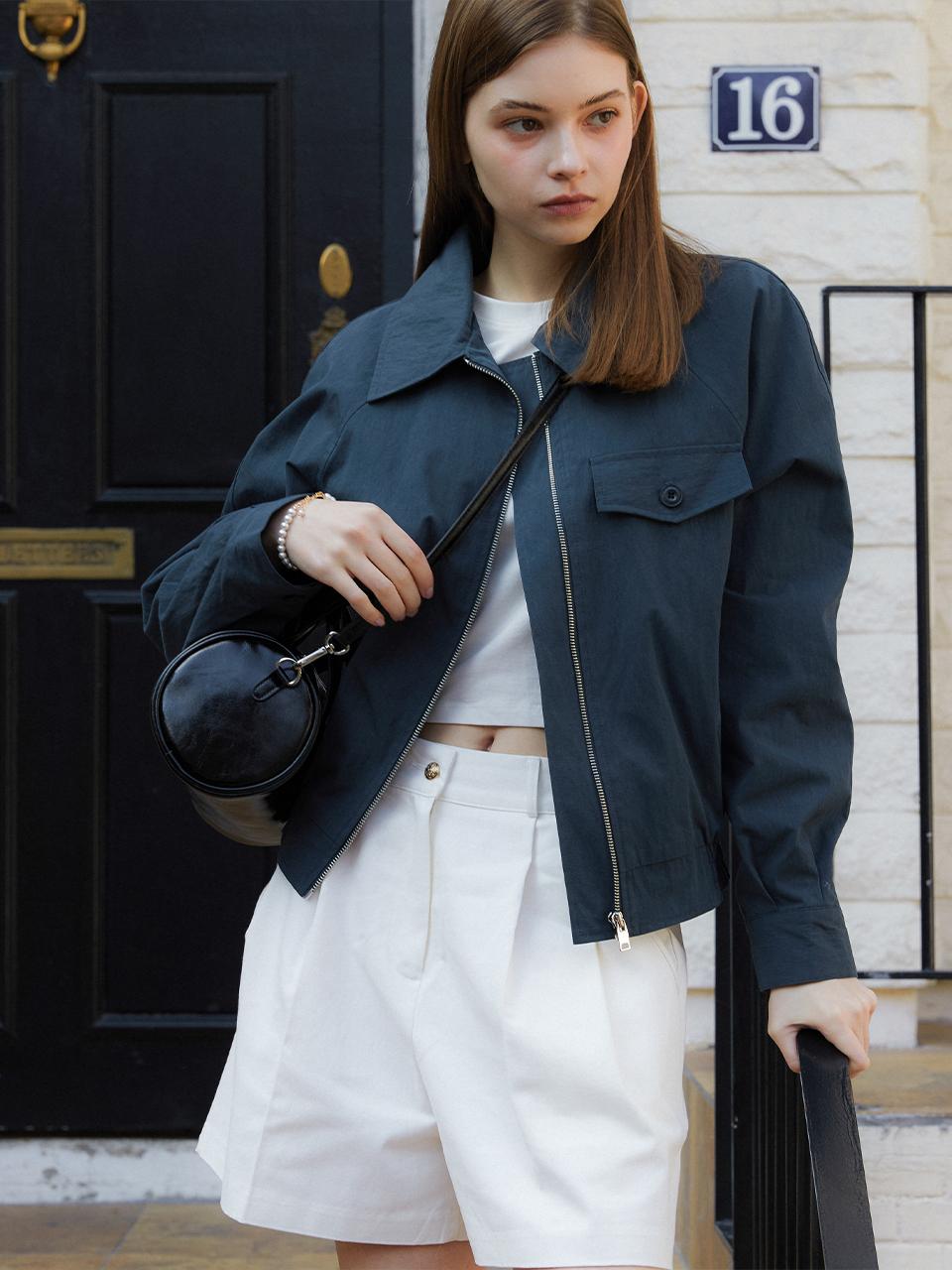 ANOETIC Cotton Blouson Jacket - Navy
