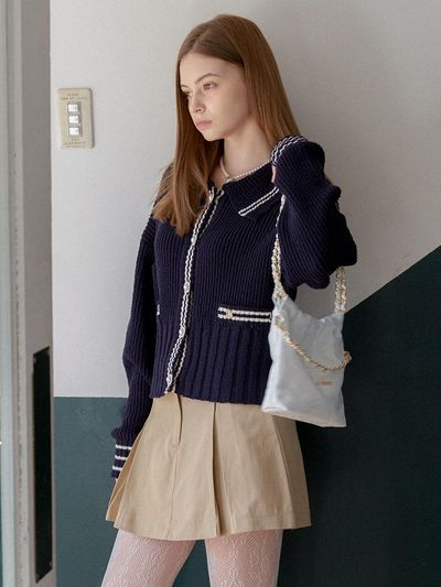 ANOETIC Cotton Pleated Shorts - Beige