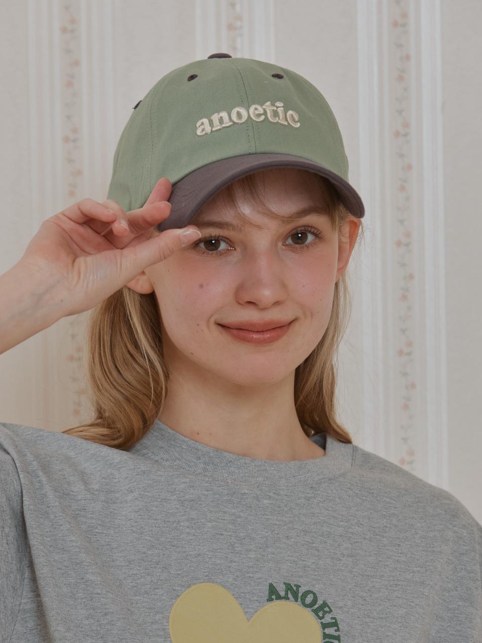 ANOETIC NEW LOGO MIX CAP [GREY&GREEN]