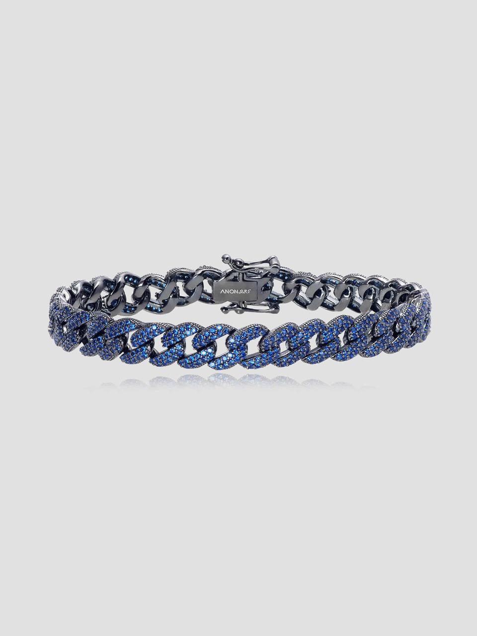 Anon Pave Chain Bracelet [Dark Blue]