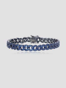 Anon Pave Chain Bracelet [Dark Blue]