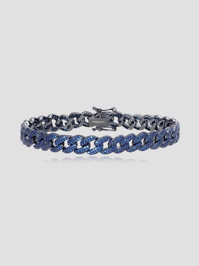 Anon Pave Chain Bracelet [Dark Blue]
