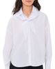 Another Girl Another Girl Boxy Shirt with Neck Scarf White - 1