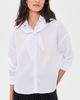 Another Girl Another Girl Boxy Shirt with Neck Scarf White - 2