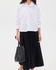 Another Girl Another Girl Boxy Shirt with Neck Scarf White - 5