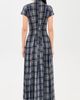 Another Girl Another Girl Mesh Check Godet Maxi Dress Navy/Cream - 3