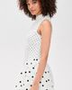Another Girl Another Girl Polka-Dot Mix Gathered Hip Mini Dress White - 4