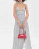 Another Girl Another Girl Spot Mesh Maxi Dress with Scarf White/Black - 5