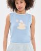 Another Girl Another Girl Teacup Knitted Tank Blue - 2
