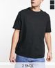 Another Influence Another Influence 2 pack boxy fit T-shirts in black - 1